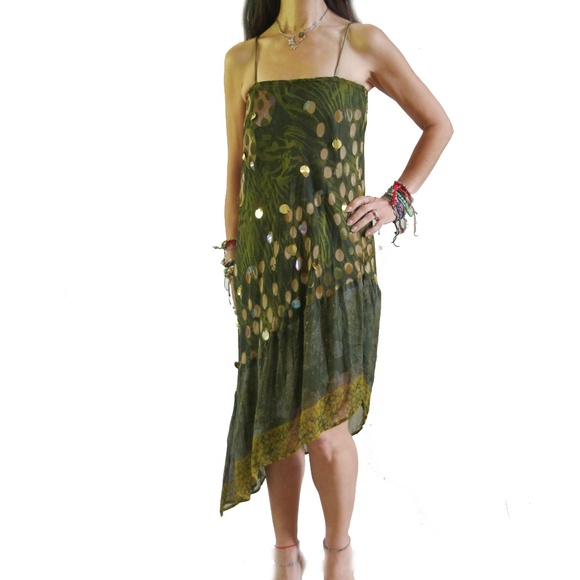 Rene Derhy high low sequin dress - Picture 1 of 3